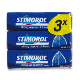 Stimorol Strong Peppermint 3-Pack - Tyggegummi
