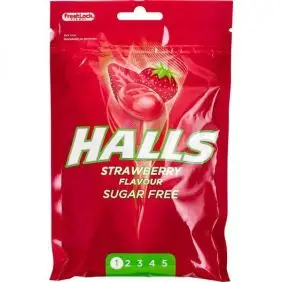 Halls Strawberry Sugar Free - Pastiller