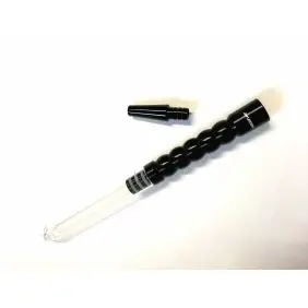 Hookah Flame Alu Glas Mundstykke (med stik) - Slanger / Mundstykker