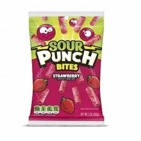Sour Punch Bites - Strawberry - Andet / Slik / Chokolade