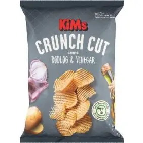 Kims - Crunch Cut - Rødløg & Vinegar - Chips & Snack