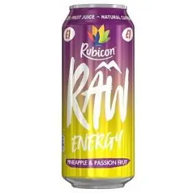 Rubicon Raw Energy - Pineapple & Passionfruit - USA Drikke