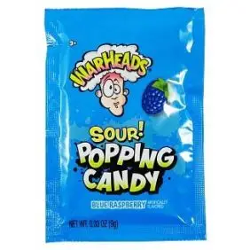 Warheads Sour - Popping Candy Blue Raspberry - Børneslik