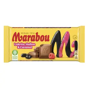 Marabou - Lakrids, Hindbær & Caramel - Chokolade