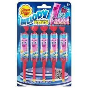 Chupa Chups Melody Pops Strawberry - Børneslik