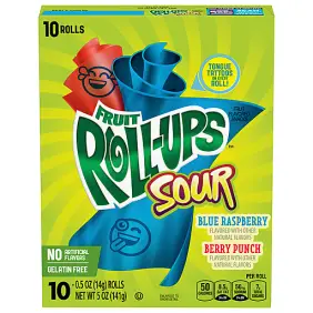 Fruit Roll - Sour Blue Raspberry & Berry Punch - Andet / Slik / Chokolade